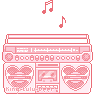 pink boombox